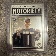 Panini 2025 Mosaic Notoriety Rookie Colston Loveland #24 Chicago Bears NFL