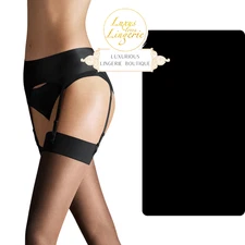 Satin Stocking Belt by Wolford XS Black Strap Belt Hold-Ups