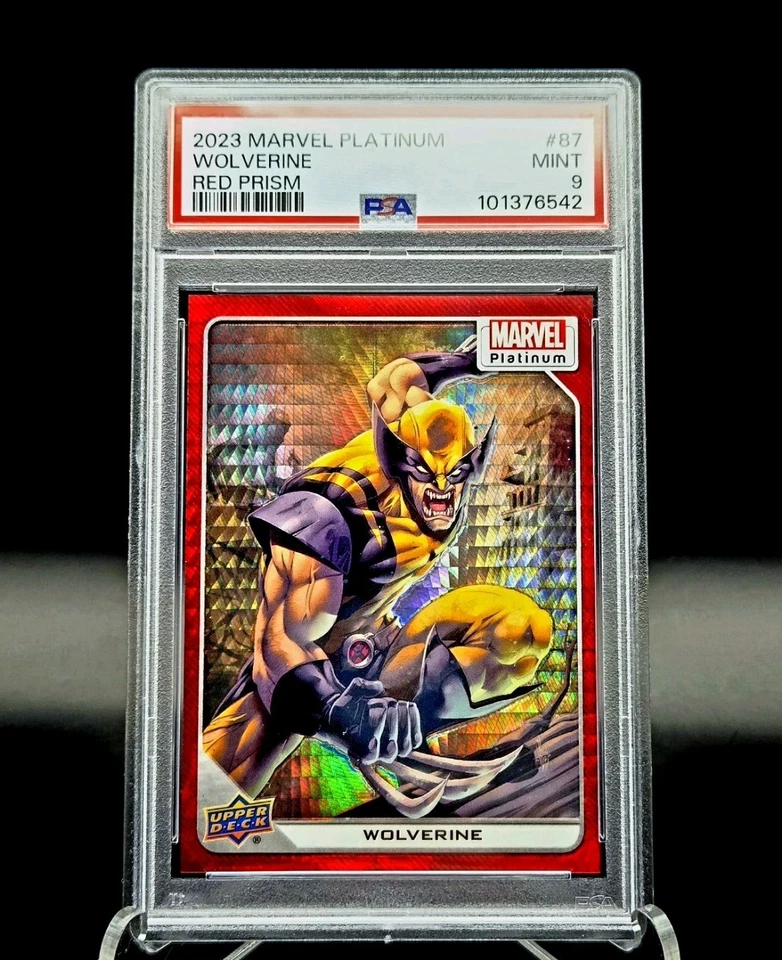 2023 Marvel Platinum Wolverine #87 Red Prism /199 PSA 9 MINT - Image 4 of 4
