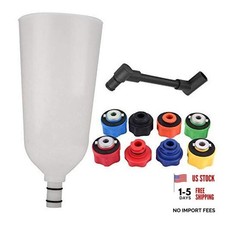 Oil Funnel Adapter Set - 10Pcs Car Engine Oil Filling Kit with Swivel