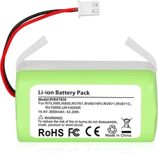 NEW RVBAT850 Battery for Shark Ion Robot Vacuum RV1001AE R75 14.4V  2-Prong