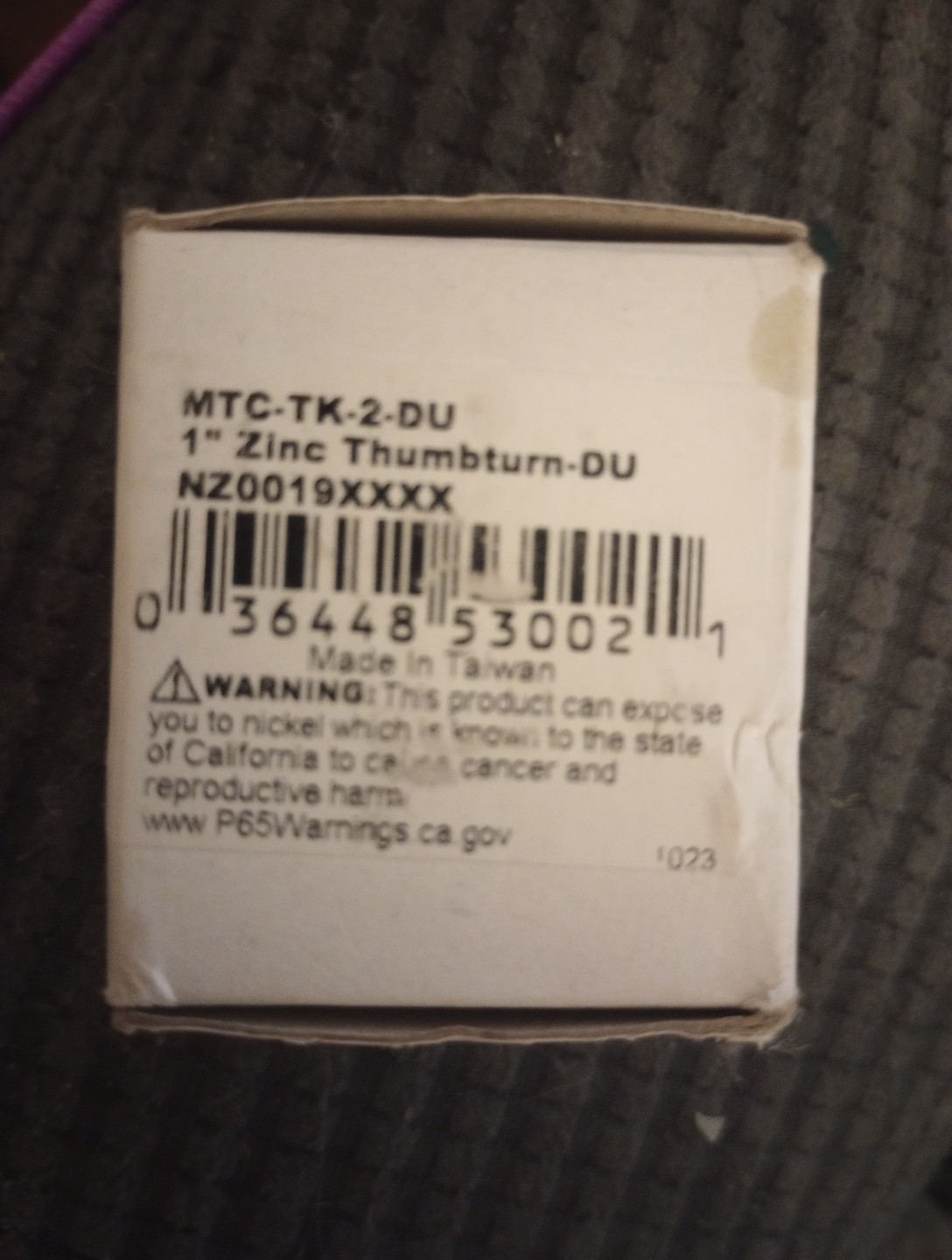 ILCO MTC-TK-2-DU 1 Inch Zinc Thumbturn Mortise Cylinder in Dark Bronze