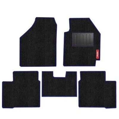 Cord Black and Blue Custom Fit Car Mat Compatible For Tata Nexon @VM