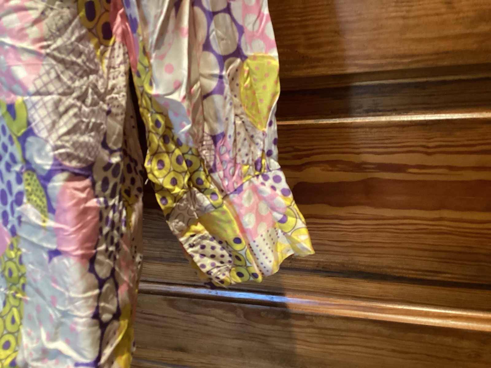 Vintage Handmade Easter Egg Printed Polyester Dis… - image 10