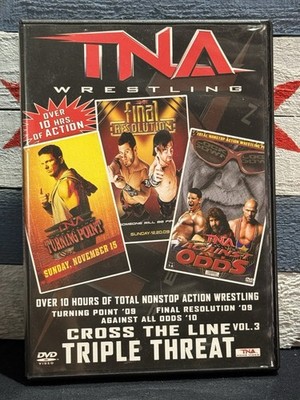 TNA Wrestling Cross the Line Triple Threat Vol. 3 DVD 3-Disc Set 2010 Rare