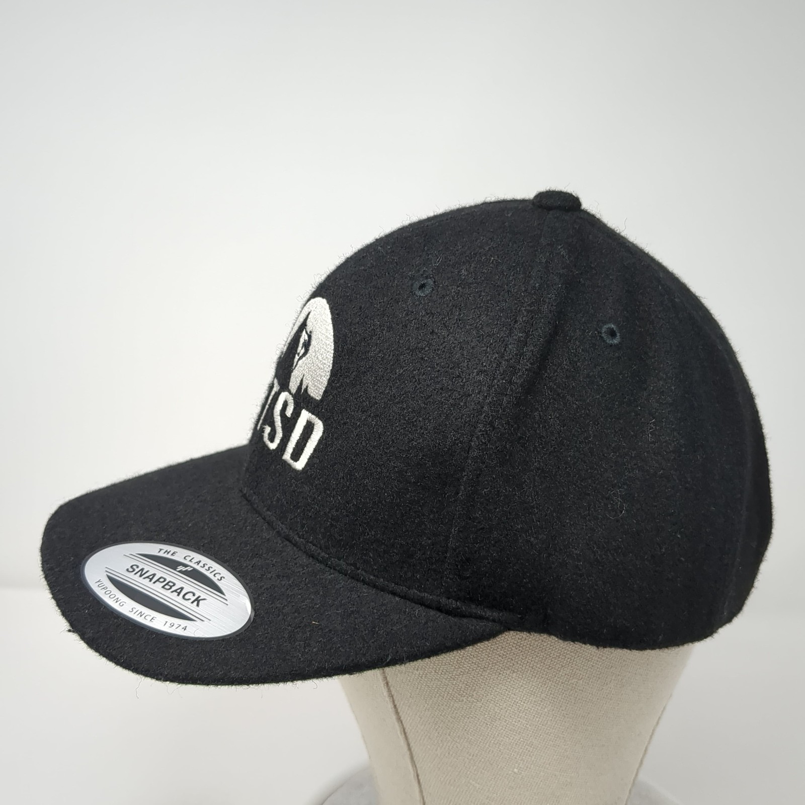 PTSD Snapback Hat Solid Black One Size Adjustable… - image 3