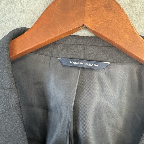 Ralph Ralph Lauren 2 Piece Suit Charcoal Windowpane 100% Wool Stretch 52L 48W - Picture 14 of 24