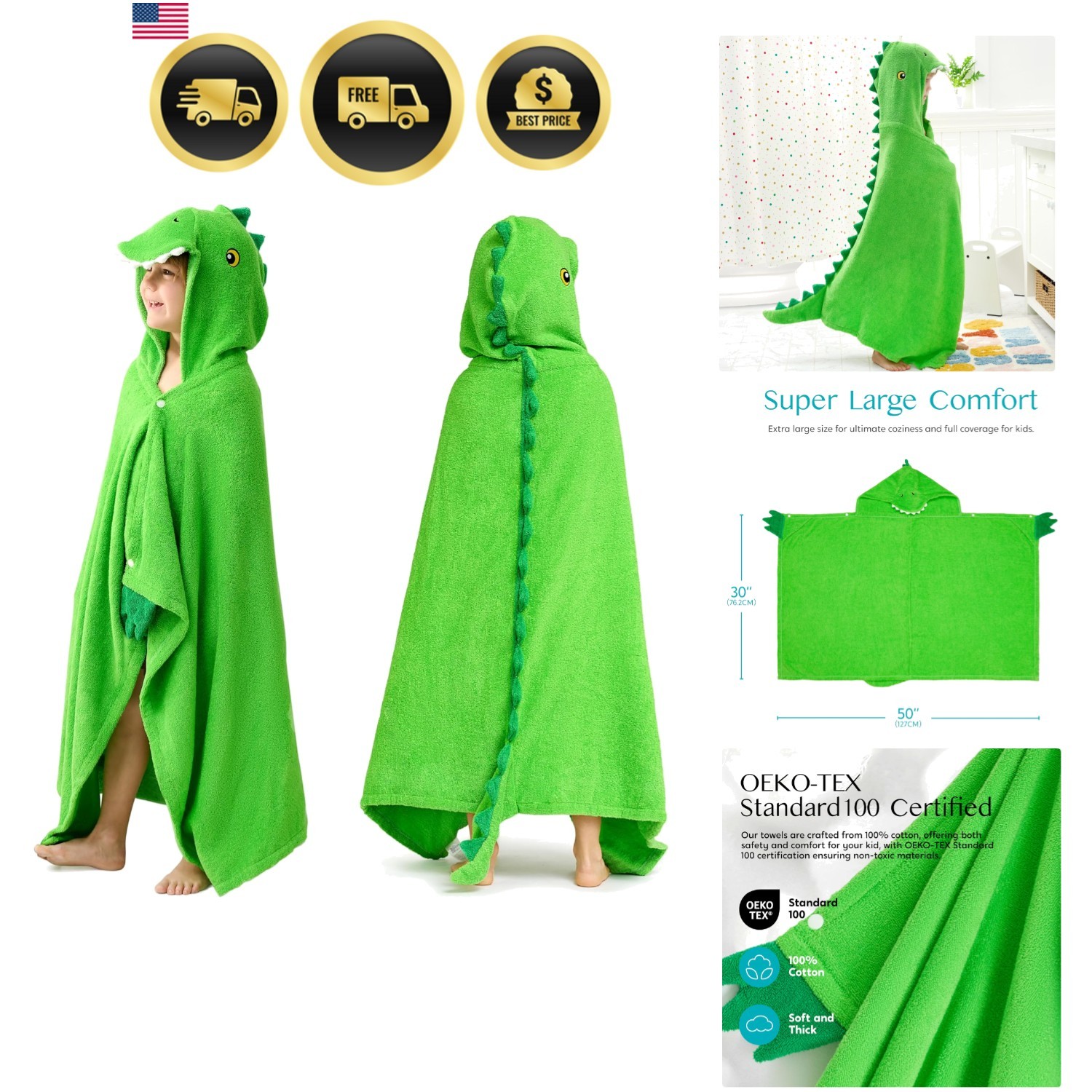 Bath Beach Towels For Kids Absorbent Soft 30x50