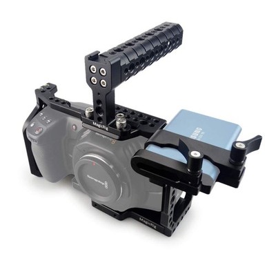 MAGICRIG BMPCC 4K / 6K Camera Cage Kit for cage w/ top handle, Black 