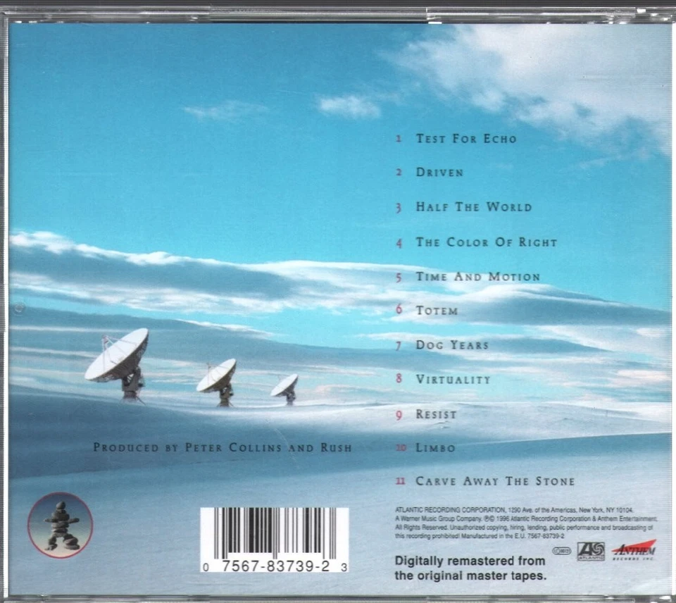 Rush Test Para Echo CD Europa Atlantic 2004 Edición Remasterizada 7567837392 - Imagen 2 de 2