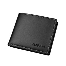 Pu Leather Men Short Wallet Thin Style Folding Young Men Credit Card Holder Wall