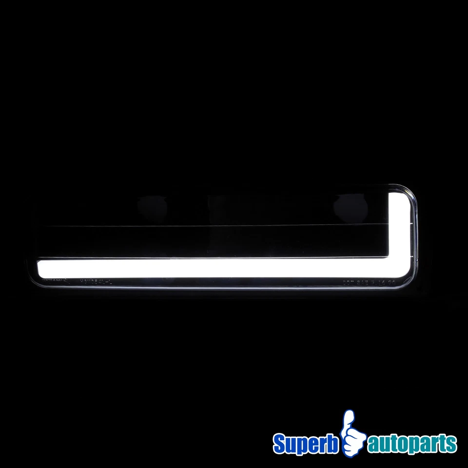 Fits 1988-1998 Chevy GMC C10 Silverado Sierra LED Bar Bumper Signal Lights Smoke - Image 3 of 4