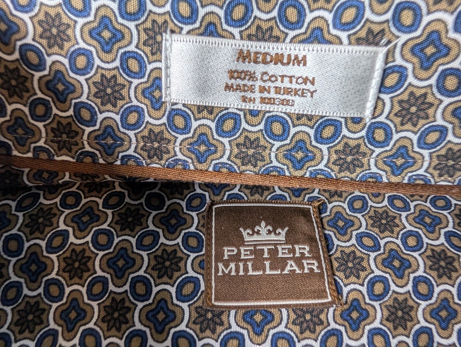 Peter Millar AOP Geometric Pattern Cotton Long Sl… - image 5