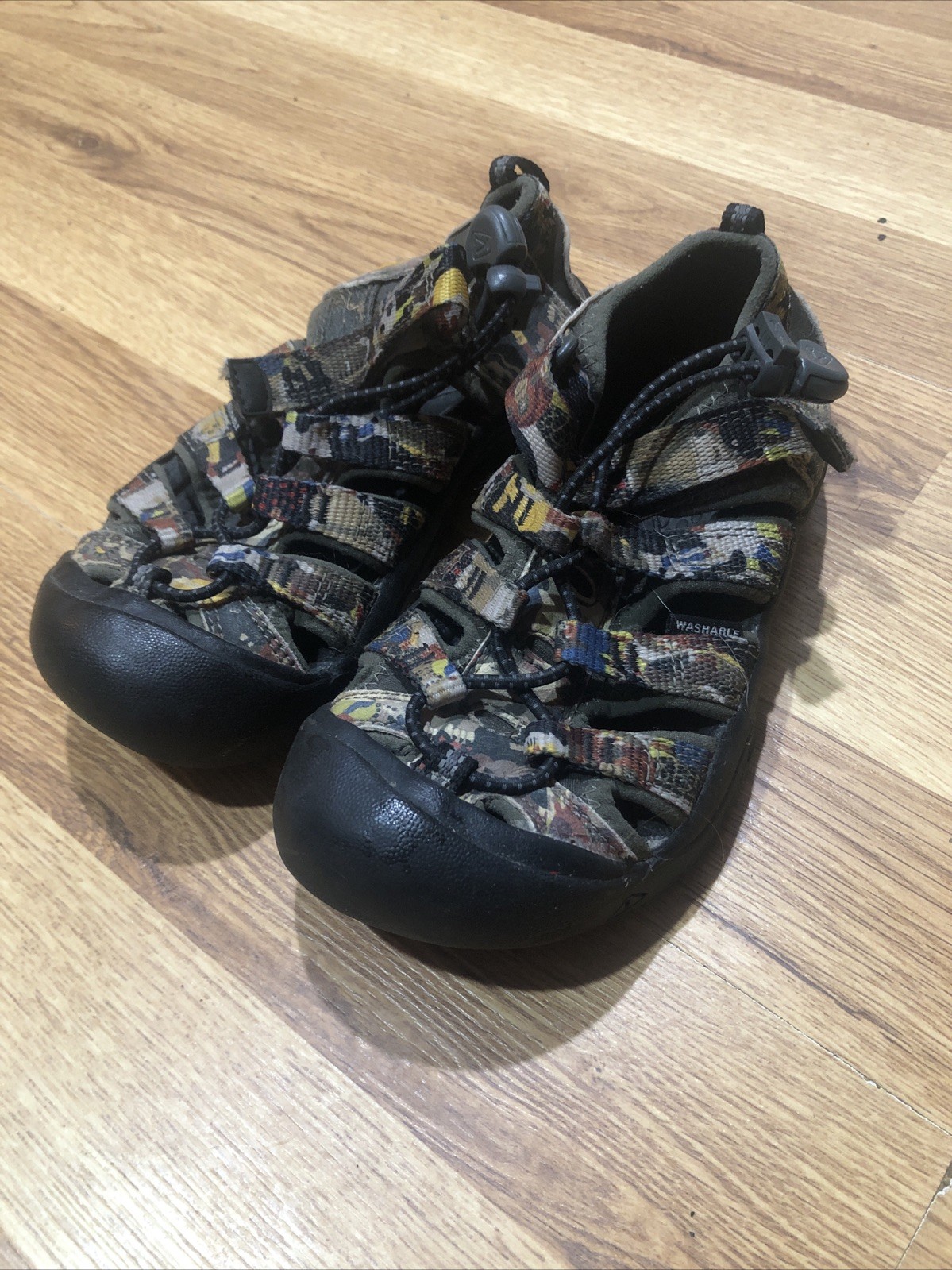 Sandalo pescatore Keen bambino ragazzo taglia 12 Newport marrone verde mimetico