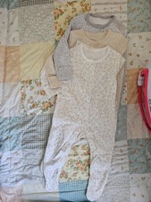 Brand New George 9-12 Months Pack Of 3 100% Cotton Sleepsuits