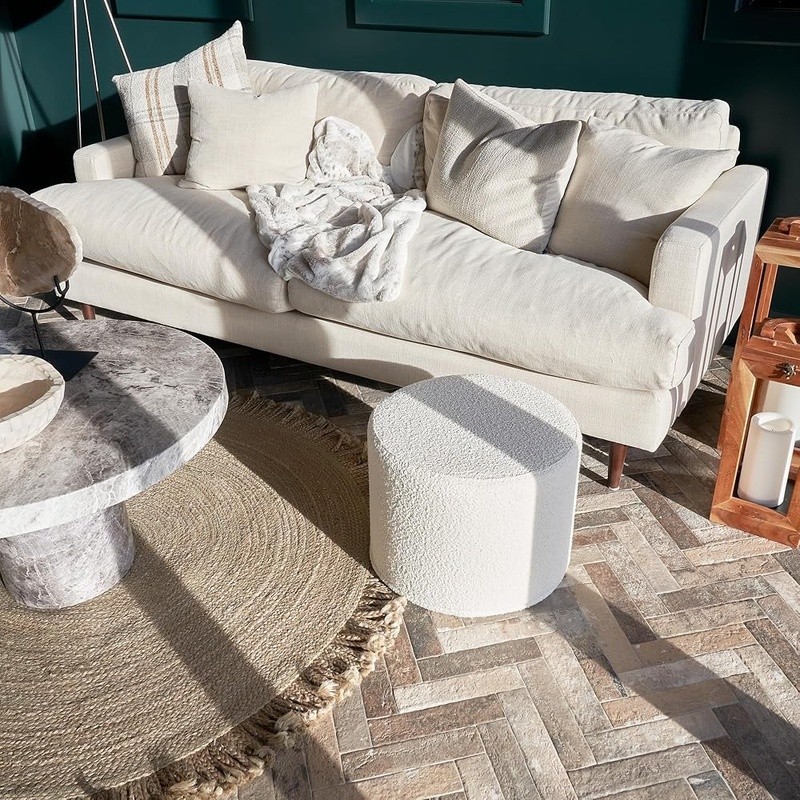 Cozy Pouffe Ottoman Foot Rest Comfortable Round Stool Living Room Decor New