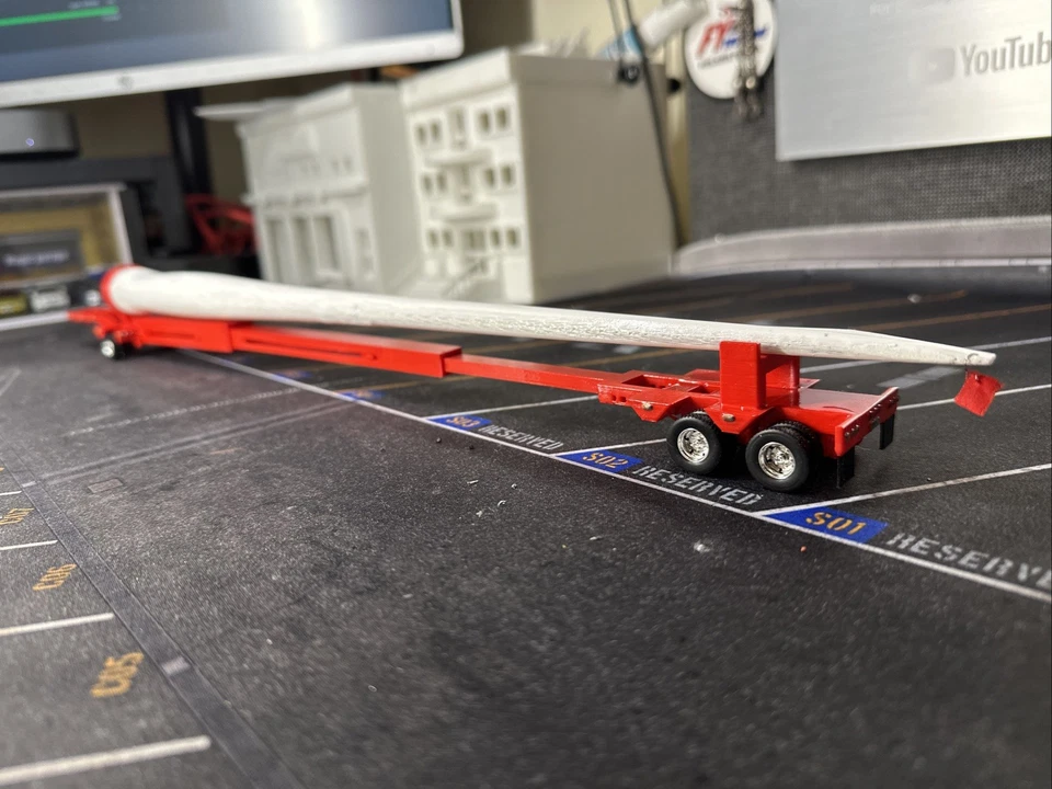 1/64 For DCP Custom Made Heavy Haul Trailer with Wind Blade Load - Image 2 of 4