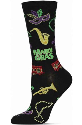 Mardi Gras New Orleans Women's Anklet Novelty Socks
