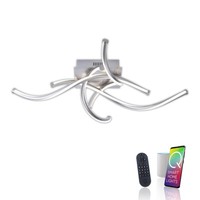 Led Deckenleuchte Smart Home, Cct Dimmbar, Silber Q-MALINA Paul Neuhaus Fb