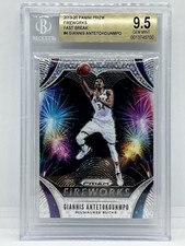 2019-20 Panini Prizm Giannis Antetokounmpo Fireworks Fast Break Bgs 9.5
