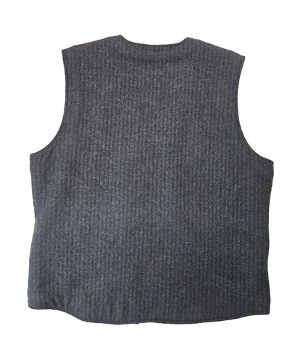Woolrich Fleece Sherpa Lined Black Wool Vest Mens Size Large L - Picture 2 of 7