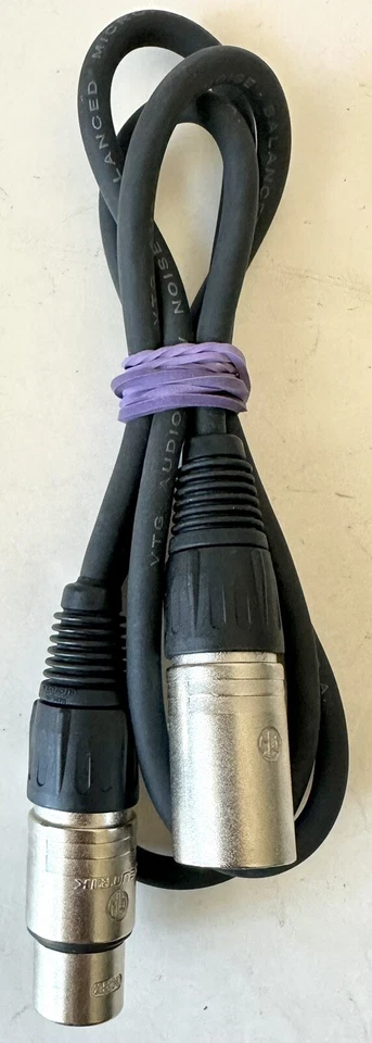 Neutrik NCMX NCFX 3-Pin XLRM XLRF VTG Low Noise Balanced Microphone Audio Cable - Image 4 of 4