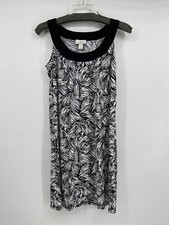 Ann Taylor Loft Black & White Print Sleeveless Sheath Dress Women’s Size Small