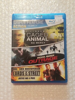 Action Triple Feature, Vol. 3 (Blu-ray, 2012) Caged Animal Outrage Lords Street