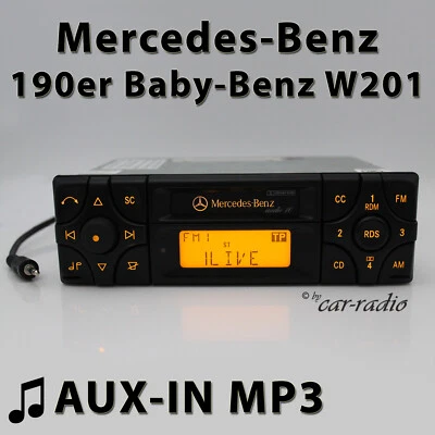 Mercedes 190er Radio Audio 10 BE3100 MP3 AUX-IN Becker C-Klasse W201 Autoradio - Bild 1 von 4