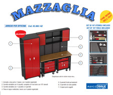 SPIN - ARREDO PER OFFICINA BUDGET CON SET DI 107 UTENSILI INCLUSO COD.05.088.142