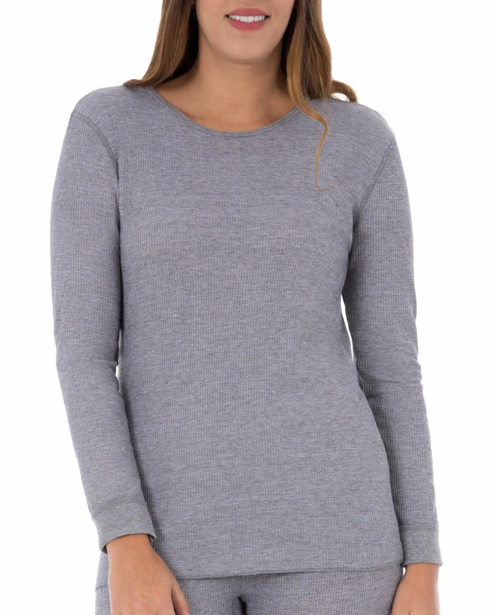 Ladies waffle thermal shirts store