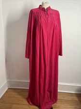 Sears At Home Wear 57" Chest Coral Pink Long Maxi House Dress Robe Lounge
