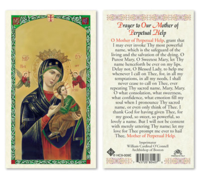 Laminated Prayer to Our Mother Lady of Perpetual Help Holy Prayer Card ...