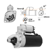 Motorino di Avviamento 10 Denti per Lombardini Ruggerini Mosa.. Hatz 2G30 2G40... 0001110033