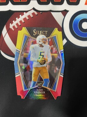 2021 Panini Select Josh Palmer SP Yellow/Red PRIZM DIE CUT ROOKIE #166 Premier