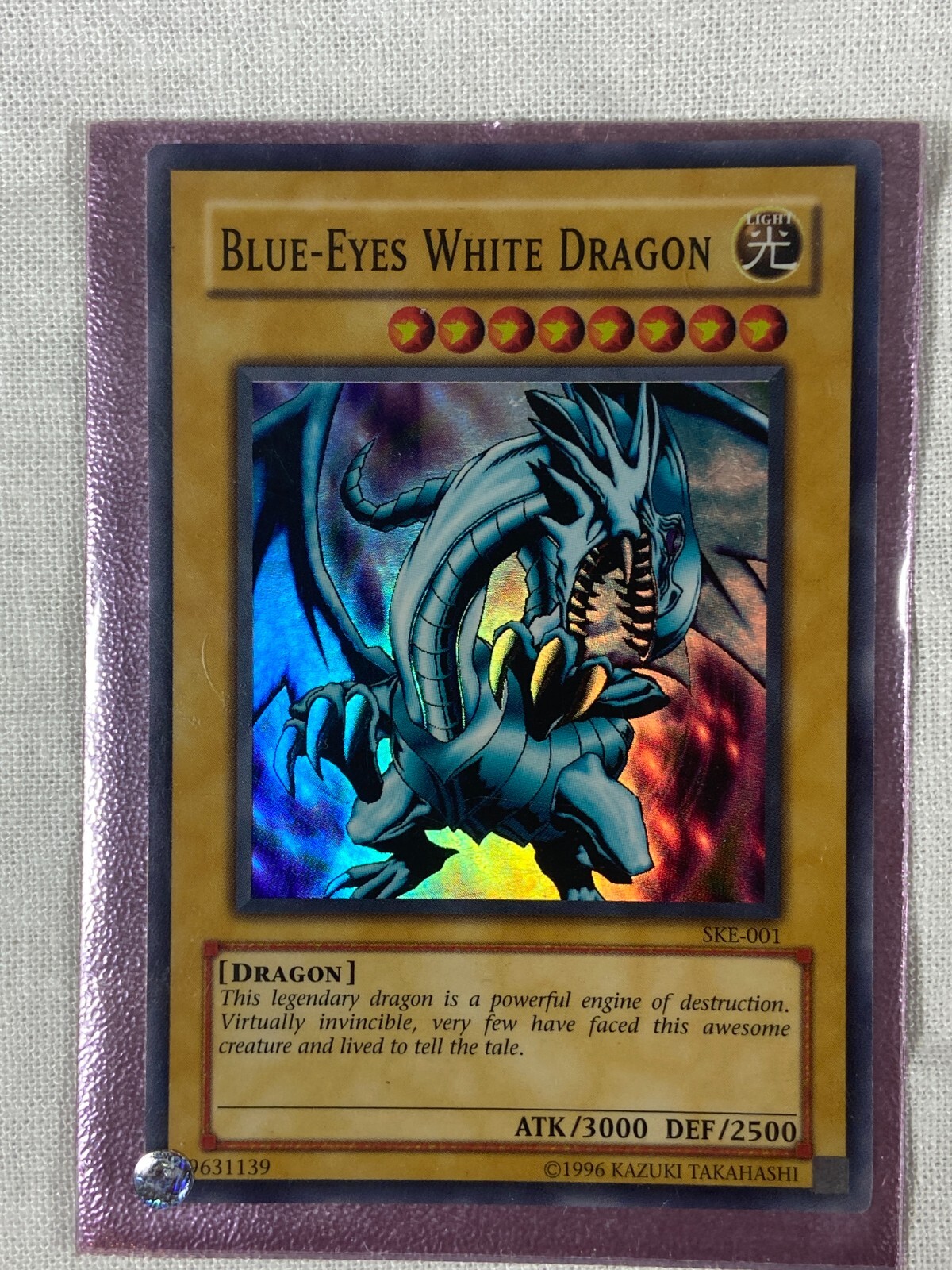 1996 Yu-Gi-Oh SKE-001 Blue-Eyes White Dragon Unlimited Edition