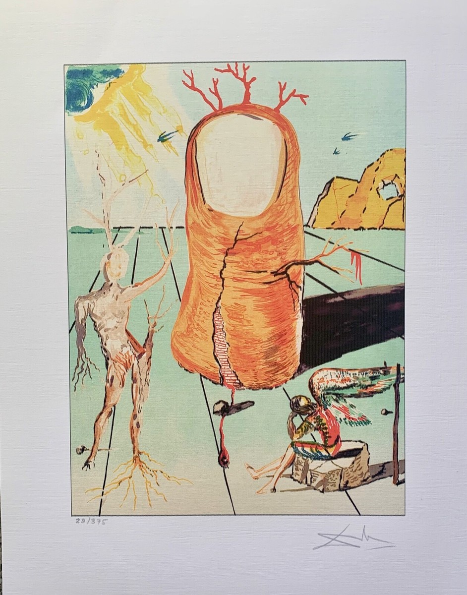Salvador Dali THE THUMB Facsimile Signed & Numbered Giclee Art 17