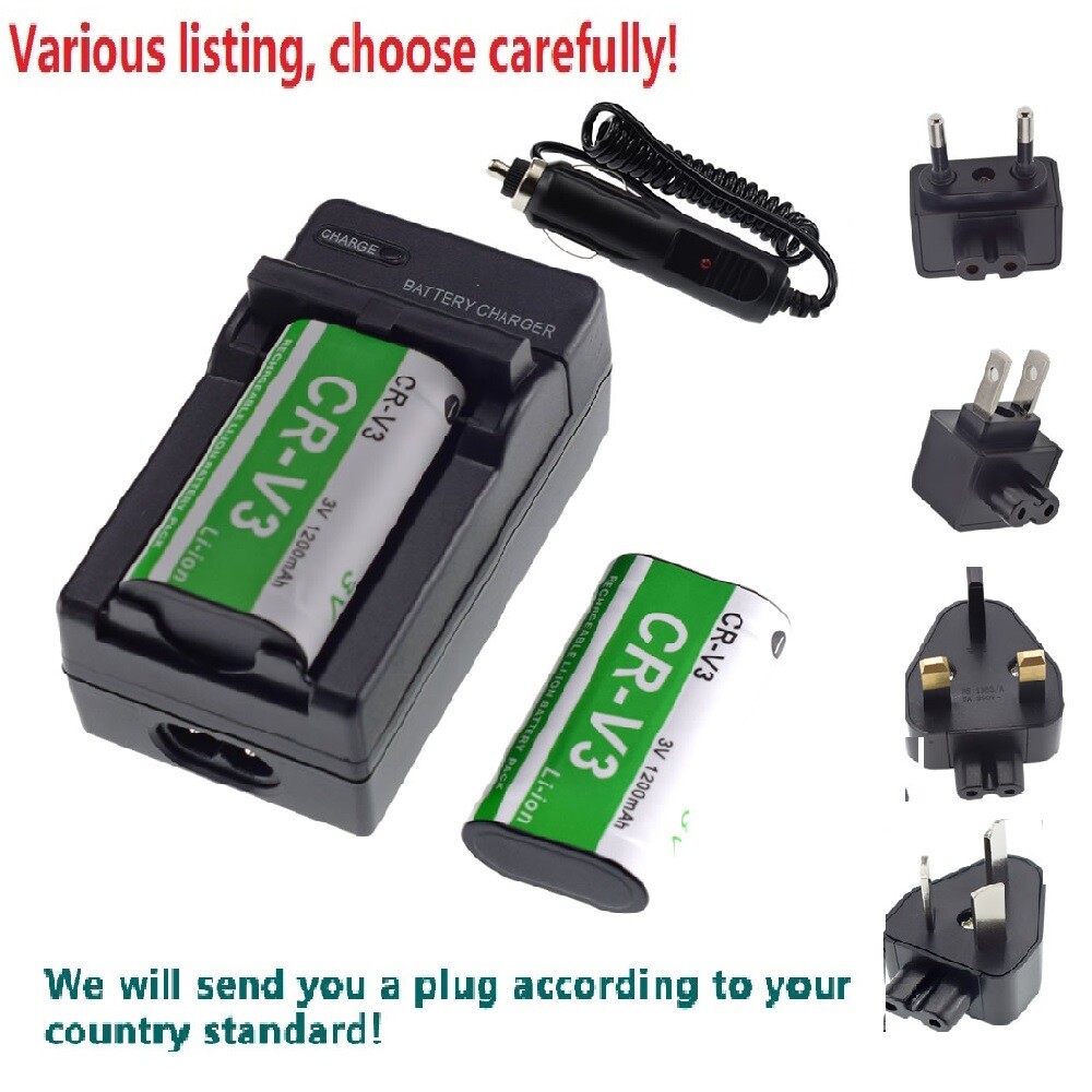 Battery or charger for CR-V3 Olympus D-100 D-150 D-230 D-370 D-380 D-390 D-40