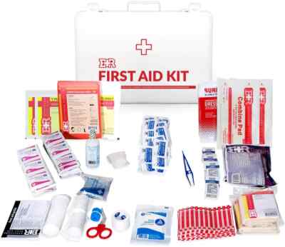 50 Person Ever Ready First Aid Class B ANSI Compliant First Aid Kit in Metal