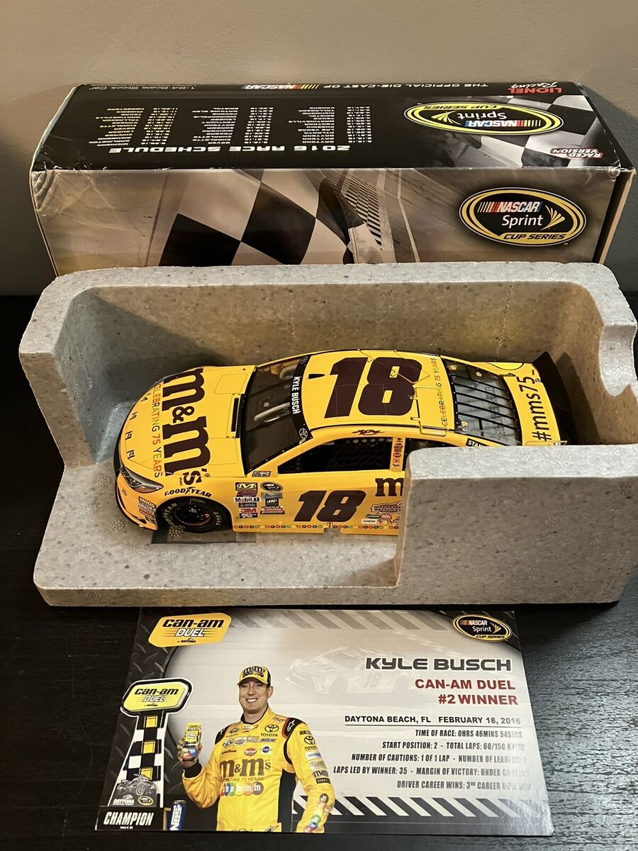 RARE! 2016 KYLE BUSCH M&Ms BRAND 75TH CAN AM DUEL WIN RACED RARE! 2016 KYLE BUSCH M&Ms BRAND 75TH CAN AM DUEL WIN RACED