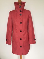 Gallery Coral Cotton Coat Polo Turtle Neck Line Mid Length Rain Mack S