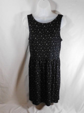 Ann Taylor Loft Ladies Size M Black with White Dots Dress