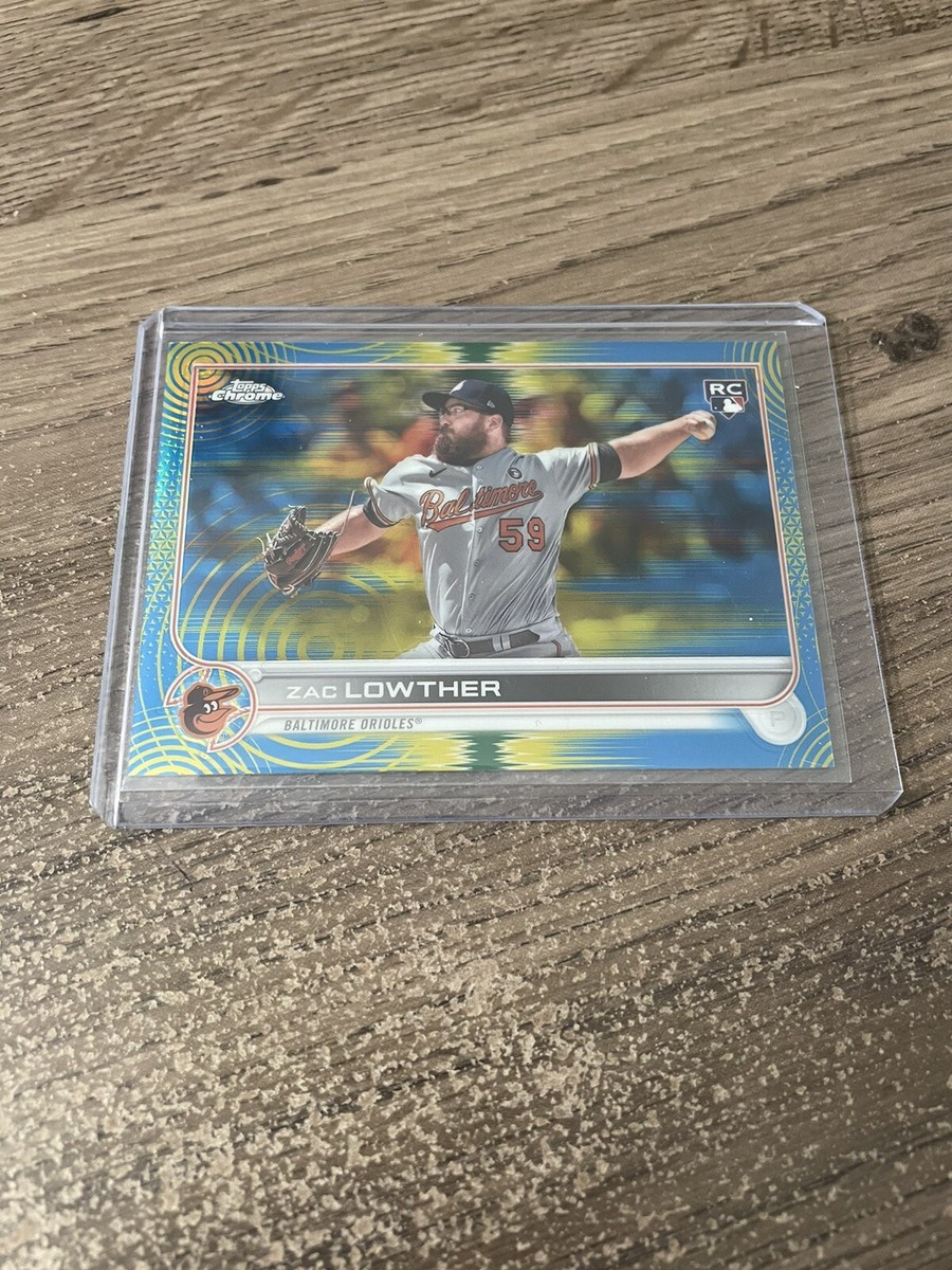 2022 Zac Lowther Topps Chrome Blue Yellow #159 Refractor /75