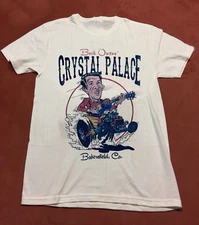 BUCK OWENS CRYSTAL Caricature Shirt Short Sleeve White Unisex S-5XL