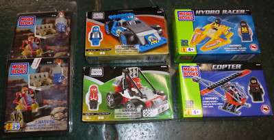 Mega Bloks Vehicle Lot Of 6 NOS 9134 X 2  9181 9184 9151 9152