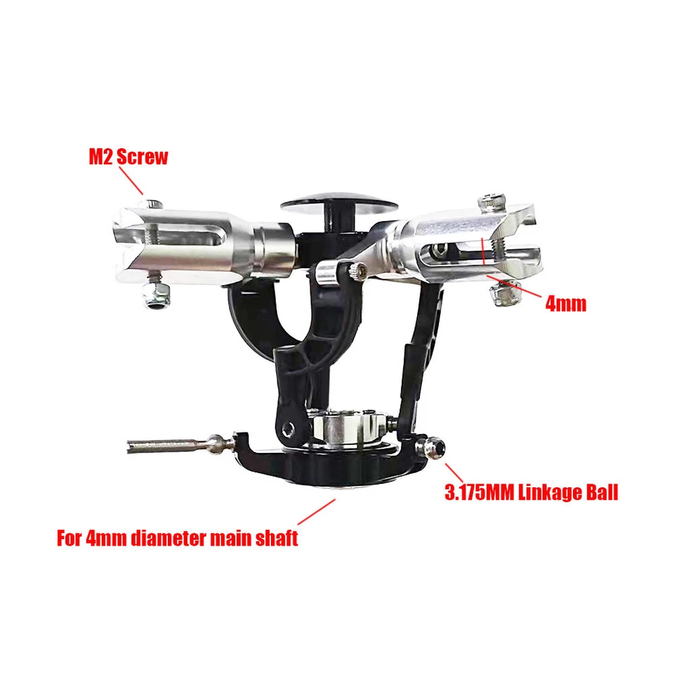 STASRC 3 Blades Main Rotor Head for 4mm Main Shaft RC Helicopter DIY Parts - Image 3 of 4