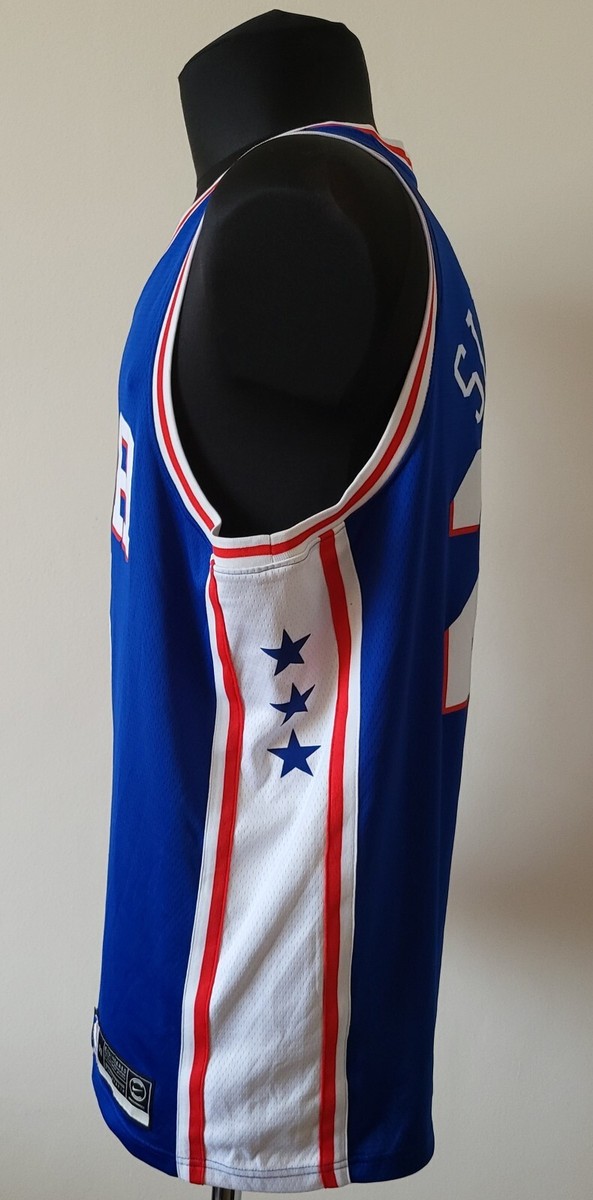 Philadelphia 76ers Sixers NBA Nike Blue Jersey #25 Simmons size 52