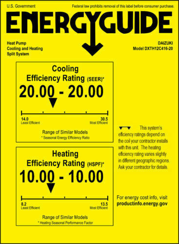 12000 BTU Air Conditioner Mini Split 20 SEER INVERTER AC Ductless Heat Pump  110v – CDE