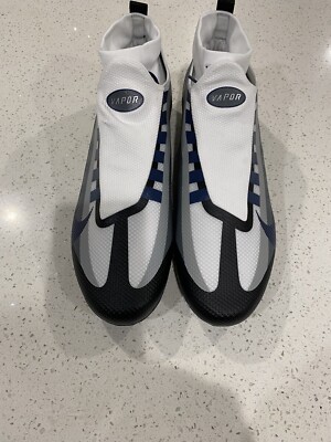 Size 15- Nike Vapor Edge Pro 360 Cleats Navy/White, Ghost lace