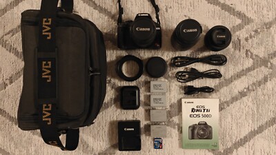 Canon Rebel T1i/EOS 500D 15.1MP DSLR EF-S 18-55mm DSLR Camera - Excellent